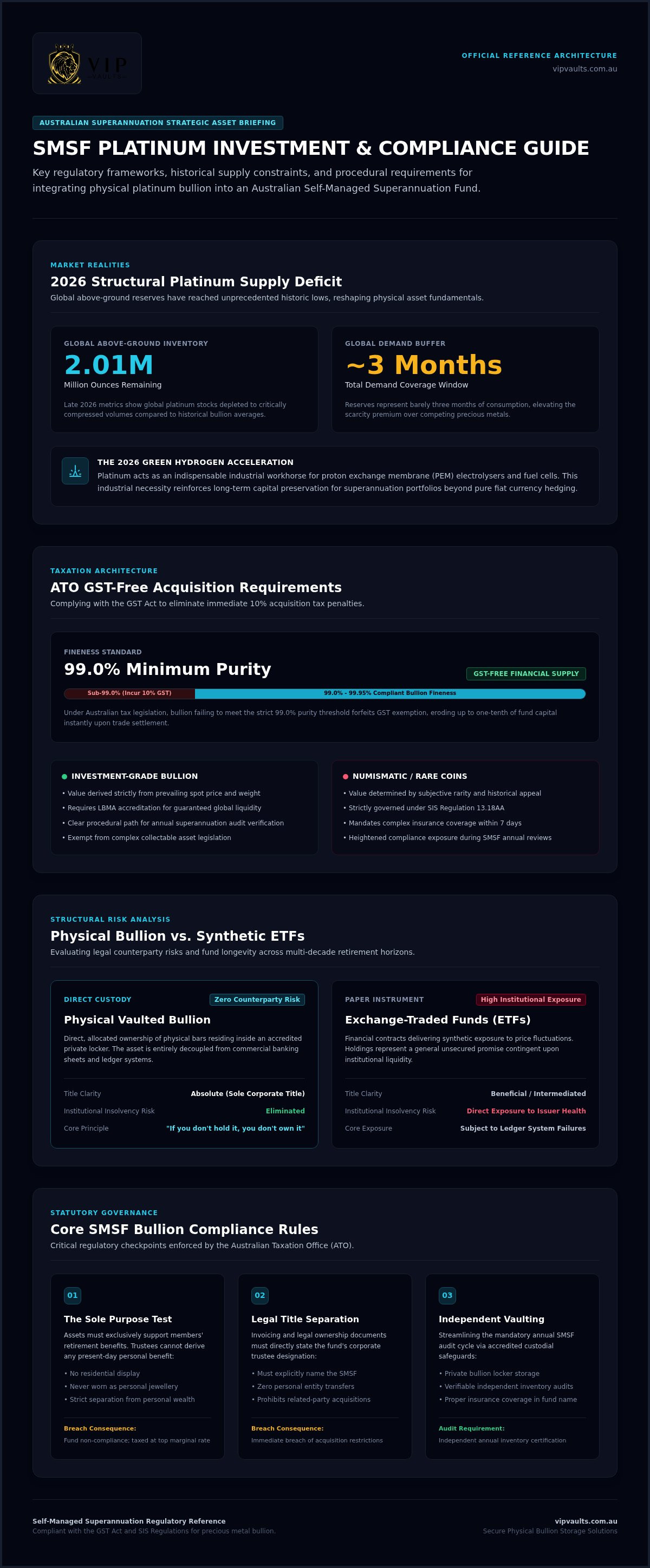 SMSF Platinum Investment Guide: Securing Your Retirement with Precious Metals (2026) infographic